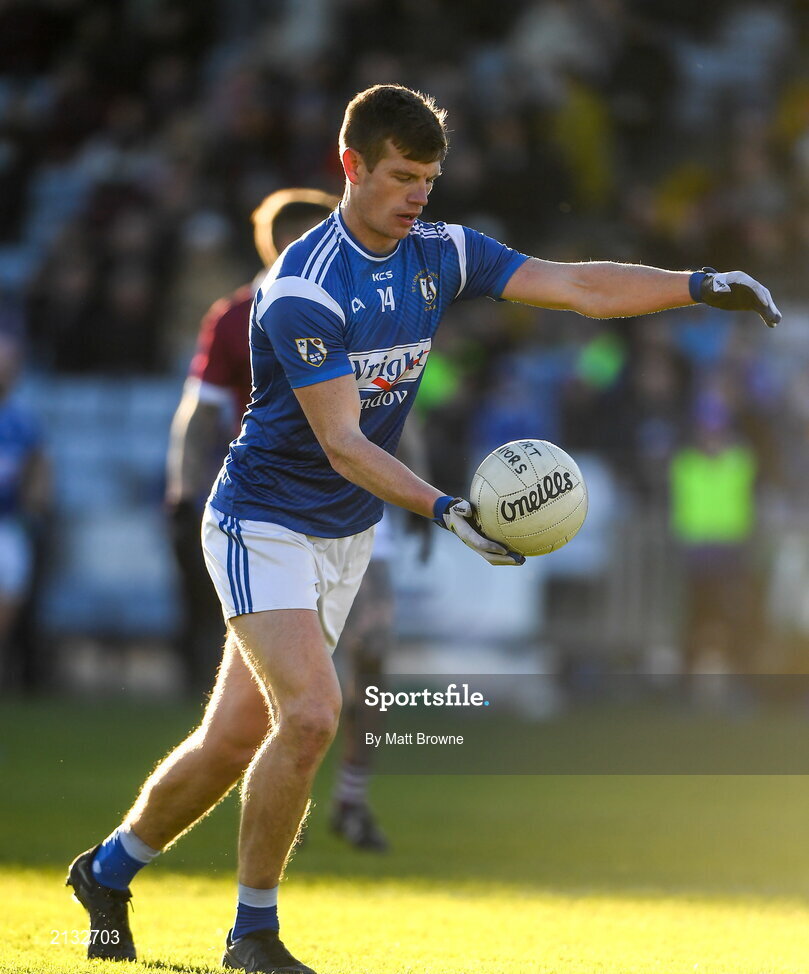 5 December 2021; John Heslin of St Loman's during the AIB Leinster GAA Football Senior Club Championship Quarter-Final match between Portarlington and St Loman's at MW Hire O’Moore Park in Portlaoise, Laois. Photo by Matt Browne/Sportsfile