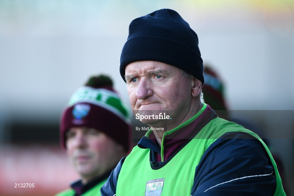 5 December 2021; Martin Murphy manager of Portarlington during the AIB Leinster GAA Football Senior Club Championship Quarter-Final match between Portarlington and St Loman's at MW Hire O’Moore Park in Portlaoise, Laois. Photo by Matt Browne/Sportsfile