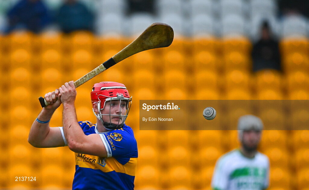 12 December 2021; Luke O'Connor of St Rynaghs during the AIB Leinster GAA Hurling Senior Club Championship Semi-Final match between St Rynaghs and Shamrocks Ballyhale at Bord na Mona O’Connor Park in Tullamore, Offaly. Photo by Eóin Noonan/Sportsfile