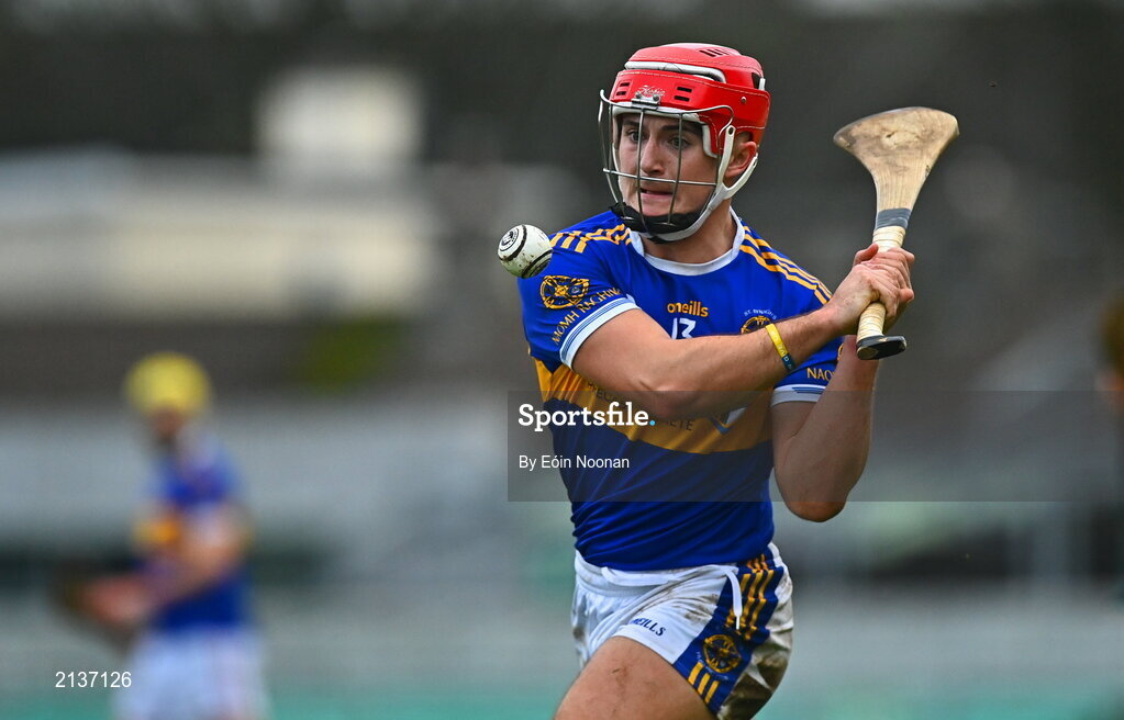 12 December 2021; Luke O'Connor of St Rynaghs during the AIB Leinster GAA Hurling Senior Club Championship Semi-Final match between St Rynaghs and Shamrocks Ballyhale at Bord na Mona O’Connor Park in Tullamore, Offaly. Photo by Eóin Noonan/Sportsfile