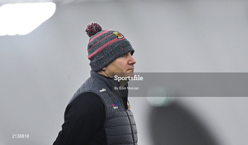 7 January 2022; Mayo manager James Horan before the Connacht FBD League semi-final match between Mayo and Galway at the NUI Galway Connacht GAA Air Dome in Bekan, Mayo. Photo by Eóin Noonan/Sportsfile
