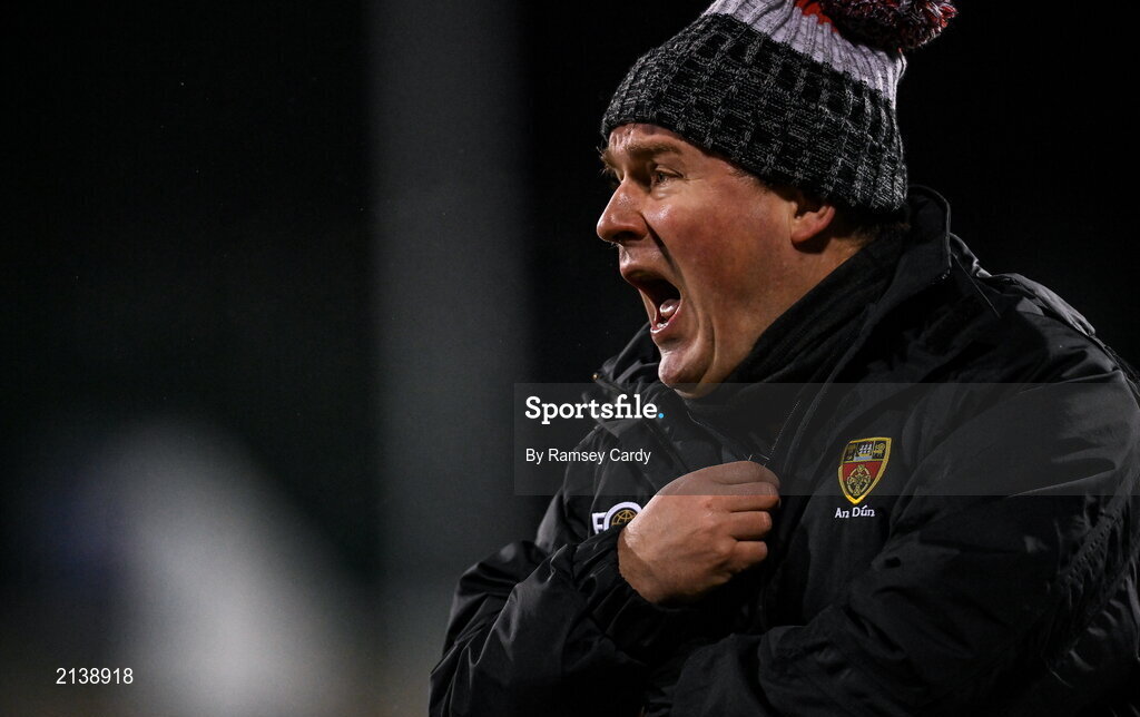 7 January 2022; Down manager James McCartan during the Dr McKenna Cup Round 1 match between Donegal and Down at Pairc MacCumhaill in Ballybofey, Donegal. Photo by Ramsey Cardy/Sportsfile