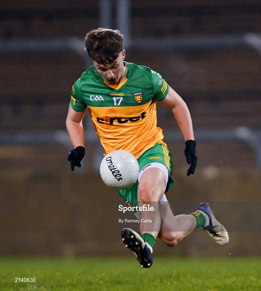 7 January 2022; Odhran Doherty of Donegal during the Dr McKenna Cup Round 1 match between Donegal and Down at Pairc MacCumhaill in Ballybofey, Donegal. Photo by Ramsey Cardy/Sportsfile