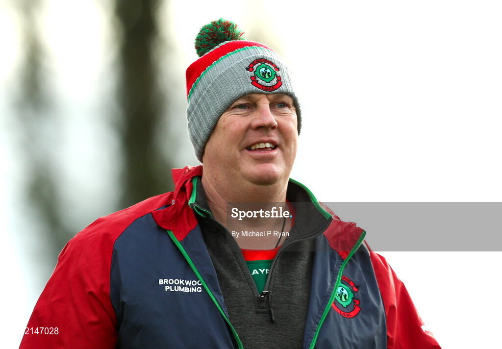 23 January 2022; St Brendan's manager John Kilroy before the 2021 currentaccount.ie All-Ireland Ladies Junior Club Football Championship Semi-Final match between Mullinahone, Tipperary and St Brendan's, Galway at John Lockes GAA Club in Callan, Kilkenny. Photo by Michael P Ryan/Sportsfile