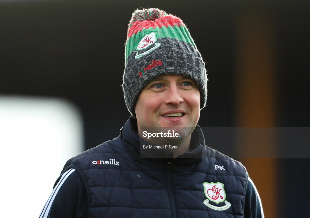 23 January 2022; Mullinahone manager Paul Kelly before the 2021 currentaccount.ie All-Ireland Ladies Junior Club Football Championship Semi-Final match between Mullinahone, Tipperary and St Brendan's, Galway at John Lockes GAA Club in Callan, Kilkenny. Photo by Michael P Ryan/Sportsfile
