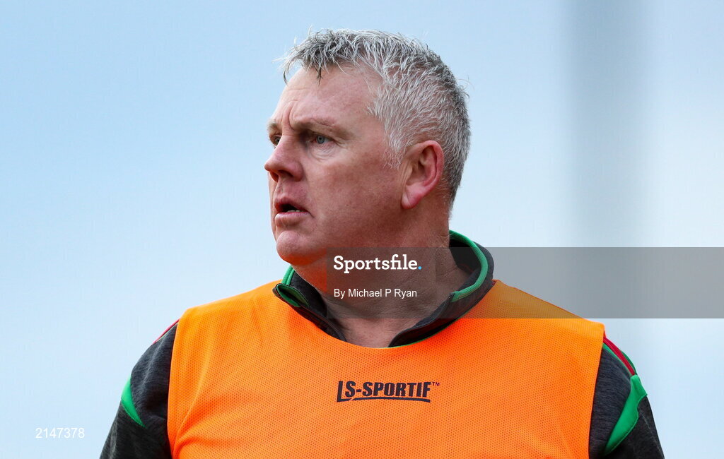23 January 2022; St Brendan's manager John Kilroy during the 2021 currentaccount.ie All-Ireland Ladies Junior Club Football Championship Semi-Final match between Mullinahone, Tipperary and St Brendan's, Galway at John Lockes GAA Club in Callan, Kilkenny. Photo by Michael P Ryan/Sportsfile