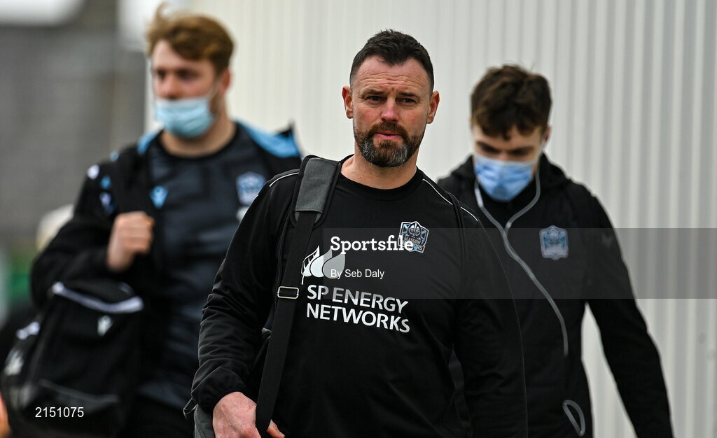 29 January 2022; Glasgow Warriors assistant coach Nigel Carolan arrives before the United Rugby Championship match between Connacht and Glasgow Warriors at the Sportsground in Galway. Photo by Seb Daly/Sportsfile