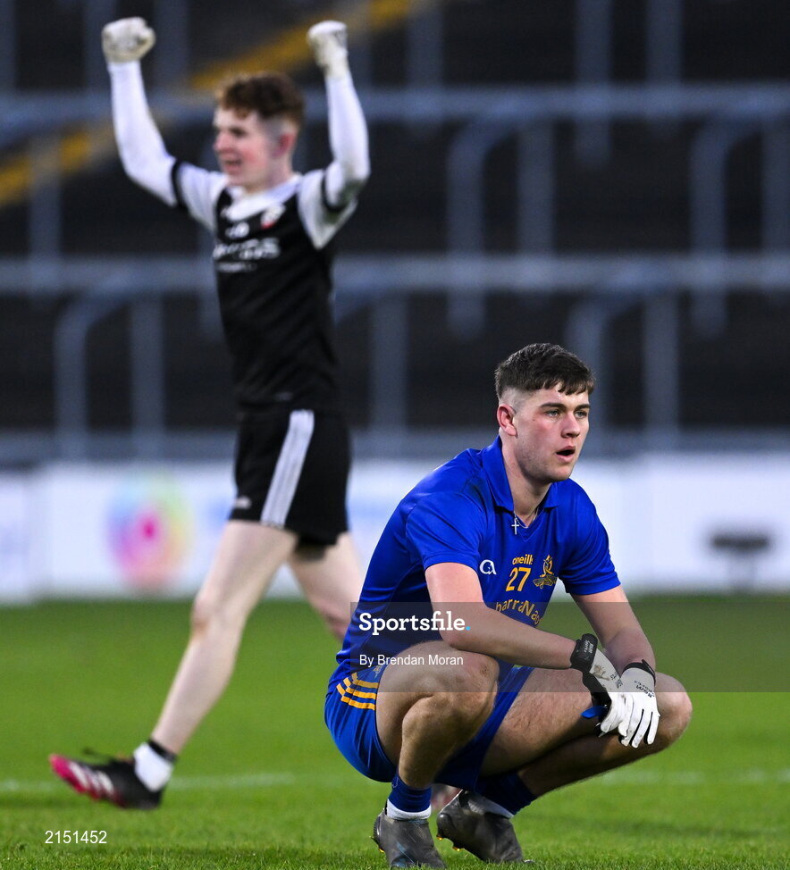 29 January 2022; Luke Hannigan of St Finbarr's after the AIB GAA Football All-Ireland Senior Club Championship Semi-Final match between St Finbarr's, Cork, and Kilcoo, Down, at MW Hire O'Moore Park in Portlaoise, Laois. Photo by Brendan Moran/Sportsfile