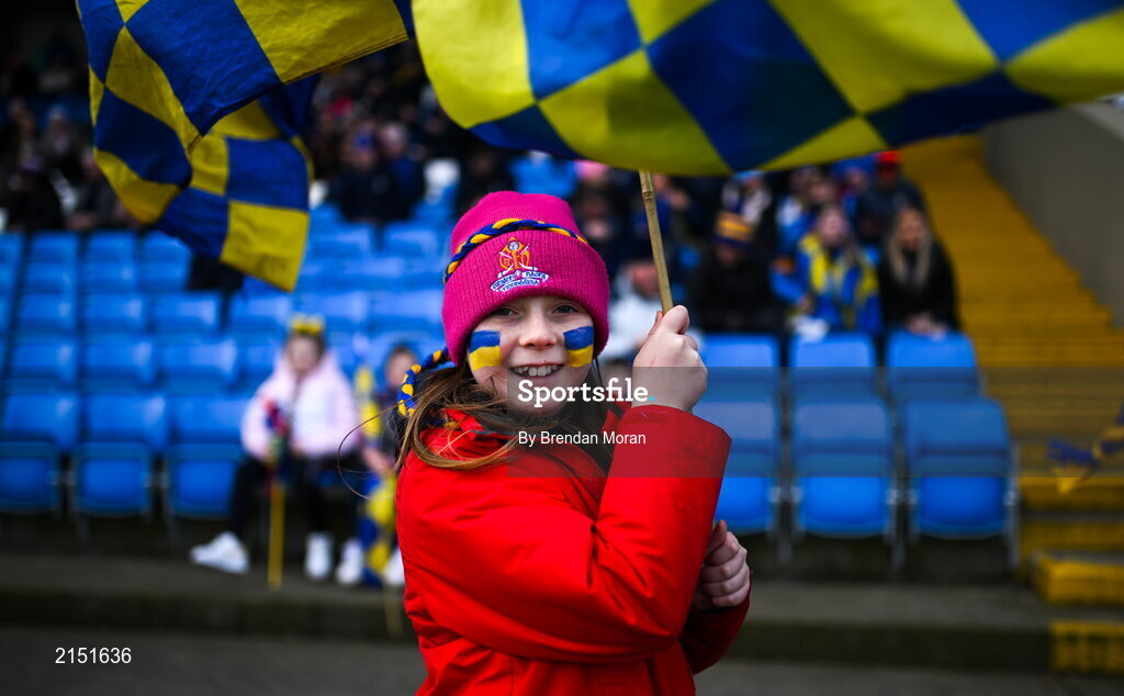 29 January 2022; St Finbarr's supporter Lillian English from Ballyphephane, Cork, before the AIB GAA Football All-Ireland Senior Club Championship Semi-Final match between St Finbarr's, Cork, and Kilcoo, Down, at MW Hire O'Moore Park in Portlaoise, Laois. Photo by Brendan Moran/Sportsfile