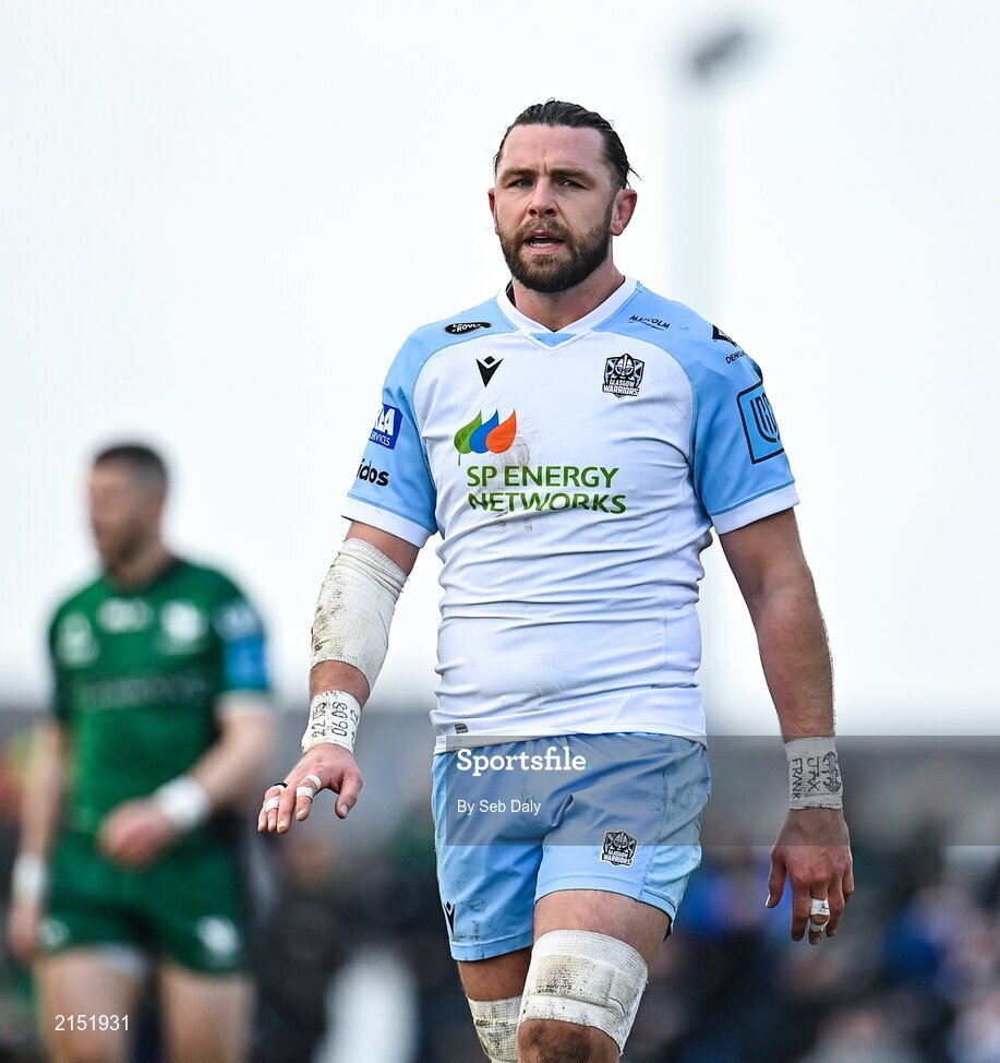 29 January 2022; Ryan Wilson of Glasgow Warriors during the United Rugby Championship match between Connacht and Glasgow Warriors at the Sportsground in Galway. Photo by Seb Daly/Sportsfile