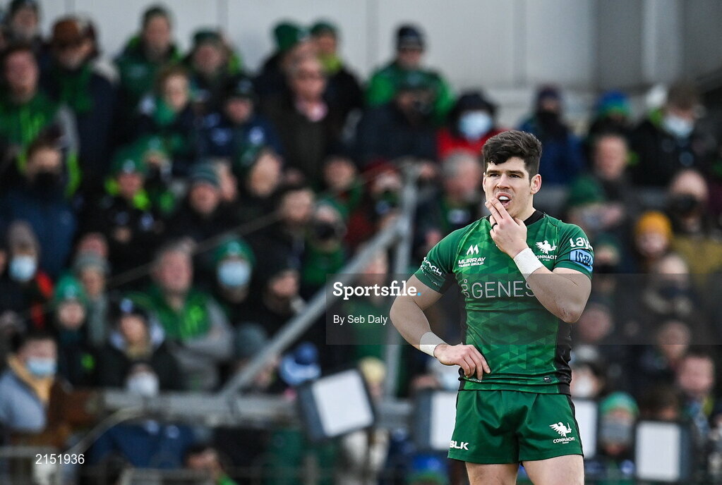 29 January 2022; Alex Wootton of Connacht during the United Rugby Championship match between Connacht and Glasgow Warriors at the Sportsground in Galway. Photo by Seb Daly/Sportsfile