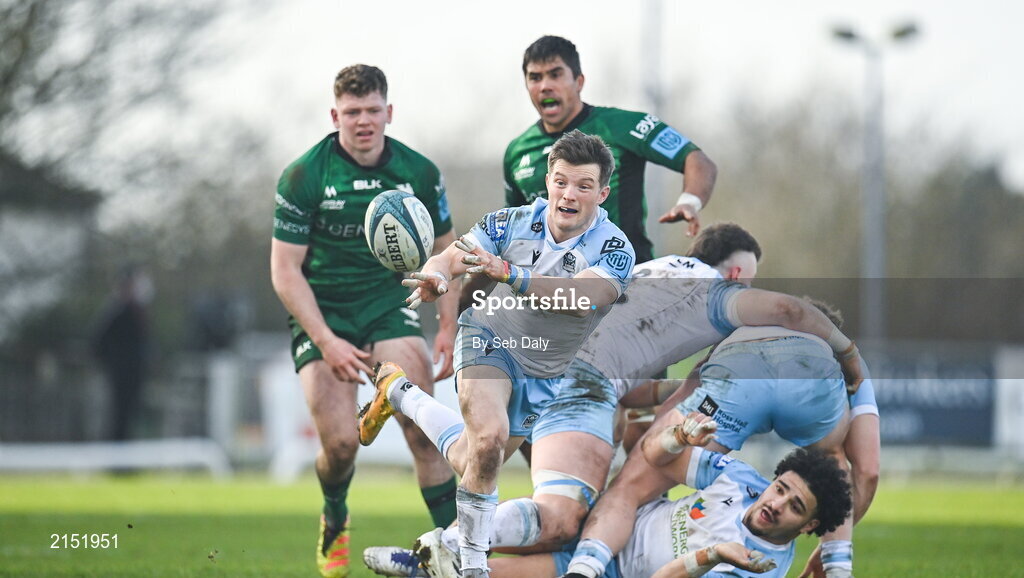 29 January 2022; George Horne of Glasgow Warriors during the United Rugby Championship match between Connacht and Glasgow Warriors at the Sportsground in Galway. Photo by Seb Daly/Sportsfile