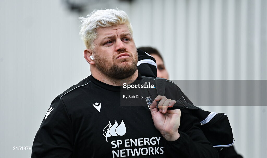 29 January 2022; Oli Kebble of Glasgow Warriors before the United Rugby Championship match between Connacht and Glasgow Warriors at the Sportsground in Galway. Photo by Seb Daly/Sportsfile