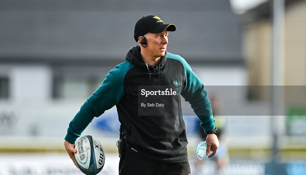 29 January 2022; Connacht head coach Andy Friend before the United Rugby Championship match between Connacht and Glasgow Warriors at the Sportsground in Galway. Photo by Seb Daly/Sportsfile