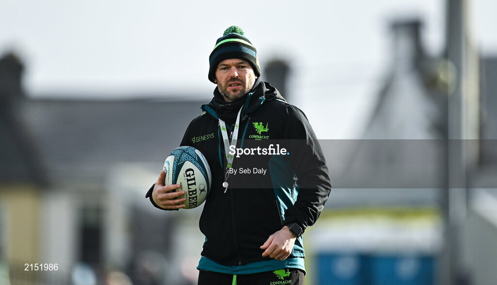 29 January 2022; Connacht assistant attack & skills coach Mossy Lawler before the United Rugby Championship match between Connacht and Glasgow Warriors at the Sportsground in Galway. Photo by Seb Daly/Sportsfile