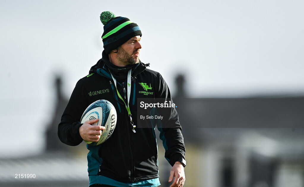 29 January 2022; Connacht assistant attack & skills coach Mossy Lawler before the United Rugby Championship match between Connacht and Glasgow Warriors at the Sportsground in Galway. Photo by Seb Daly/Sportsfile