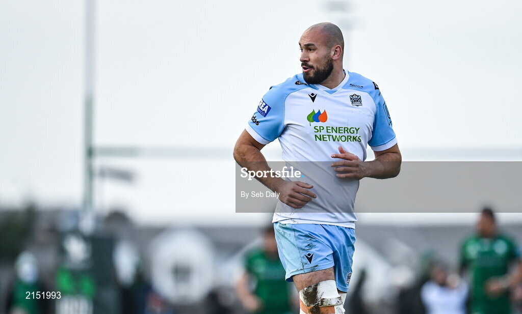 29 January 2022; Kiran McDonald of Glasgow Warriors during the United Rugby Championship match between Connacht and Glasgow Warriors at the Sportsground in Galway. Photo by Seb Daly/Sportsfile