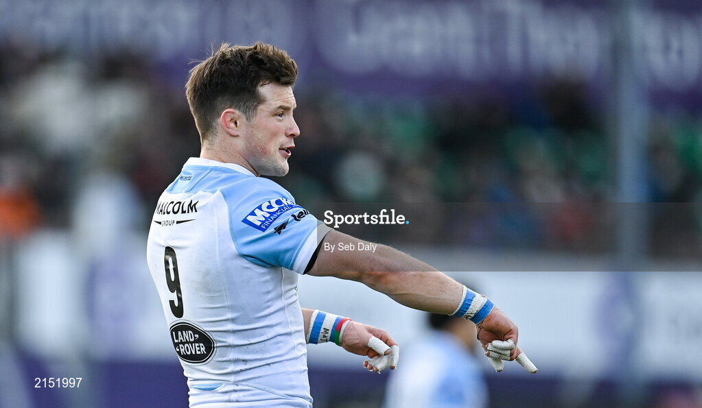 29 January 2022; George Horne of Glasgow Warriors during the United Rugby Championship match between Connacht and Glasgow Warriors at the Sportsground in Galway. Photo by Seb Daly/Sportsfile