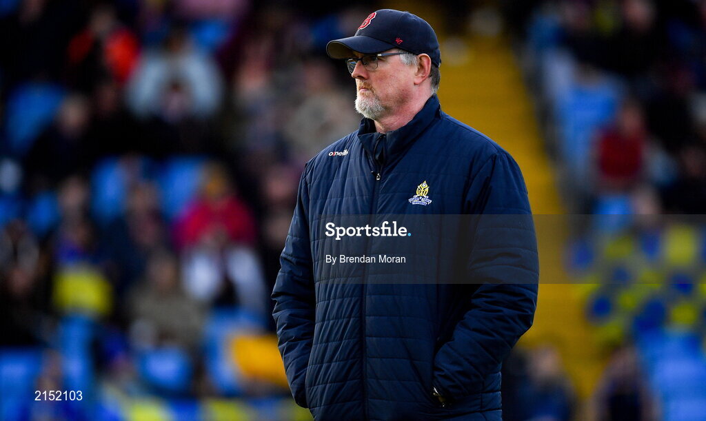 29 January 2022; St Finbarr's manager Paul O'Keeffe before the AIB GAA Football All-Ireland Senior Club Championship Semi-Final match between St Finbarr's, Cork, and Kilcoo, Down, at MW Hire O'Moore Park in Portlaoise, Laois. Photo by Brendan Moran/Sportsfile