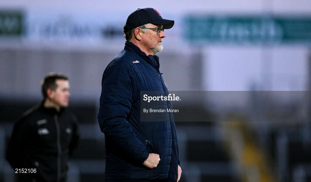29 January 2022; St Finbarr's manager Paul O'Keeffe during the AIB GAA Football All-Ireland Senior Club Championship Semi-Final match between St Finbarr's, Cork, and Kilcoo, Down, at MW Hire O'Moore Park in Portlaoise, Laois. Photo by Brendan Moran/Sportsfile