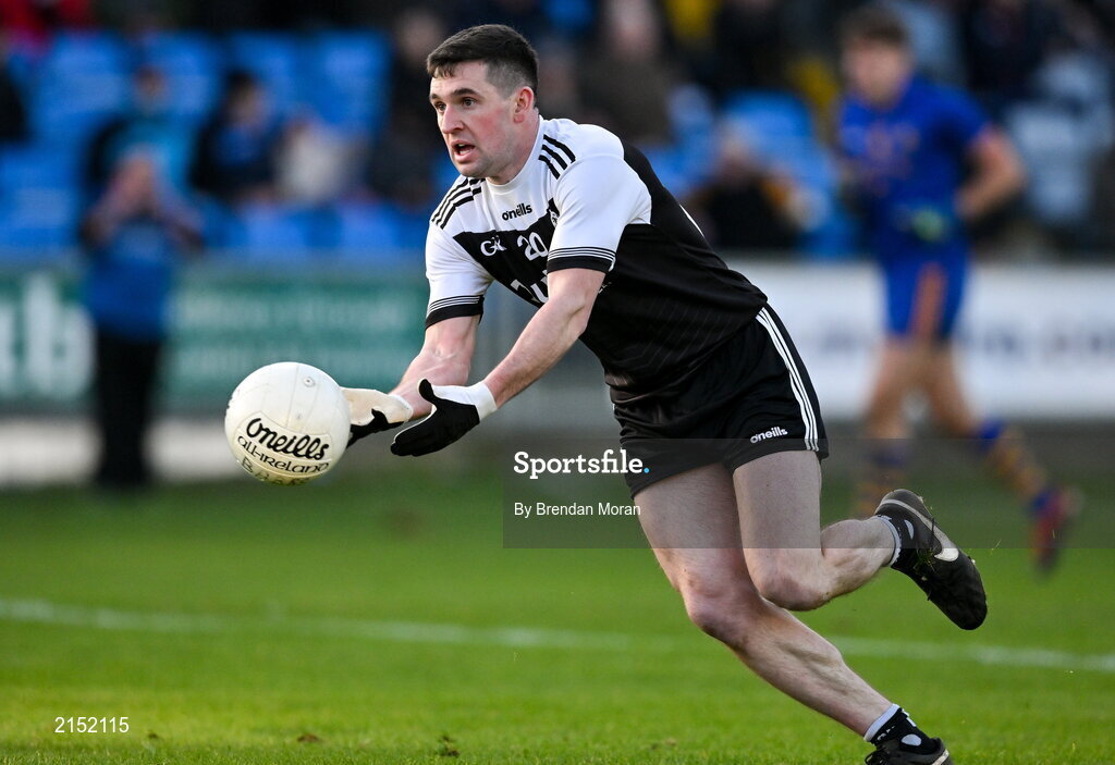 29 January 2022; Daryl Branagan of Kilcoo during the AIB GAA Football All-Ireland Senior Club Championship Semi-Final match between St Finbarr's, Cork, and Kilcoo, Down, at MW Hire O'Moore Park in Portlaoise, Laois. Photo by Brendan Moran/Sportsfile