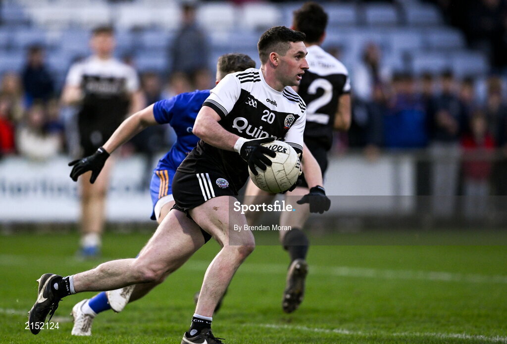 29 January 2022; Daryl Branagan of Kilcoo during the AIB GAA Football All-Ireland Senior Club Championship Semi-Final match between St Finbarr's, Cork, and Kilcoo, Down, at MW Hire O'Moore Park in Portlaoise, Laois. Photo by Brendan Moran/Sportsfile
