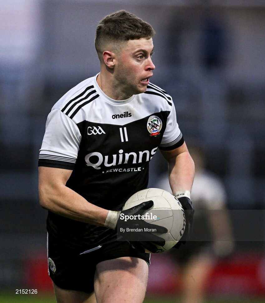 29 January 2022; Jerome Johnston of Kilcoo  during the AIB GAA Football All-Ireland Senior Club Championship Semi-Final match between St Finbarr's, Cork, and Kilcoo, Down, at MW Hire O'Moore Park in Portlaoise, Laois. Photo by Brendan Moran/Sportsfile