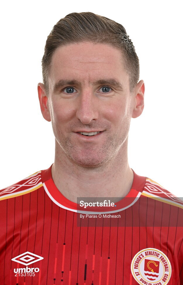 31 January 2022; Ian Bermingham poses for a portrait during a St Patrick's Athletic squad portrait session at Ballyoulster United Football Club, in Kildare. Photo by Piaras Ó Mídheach/Sportsfile