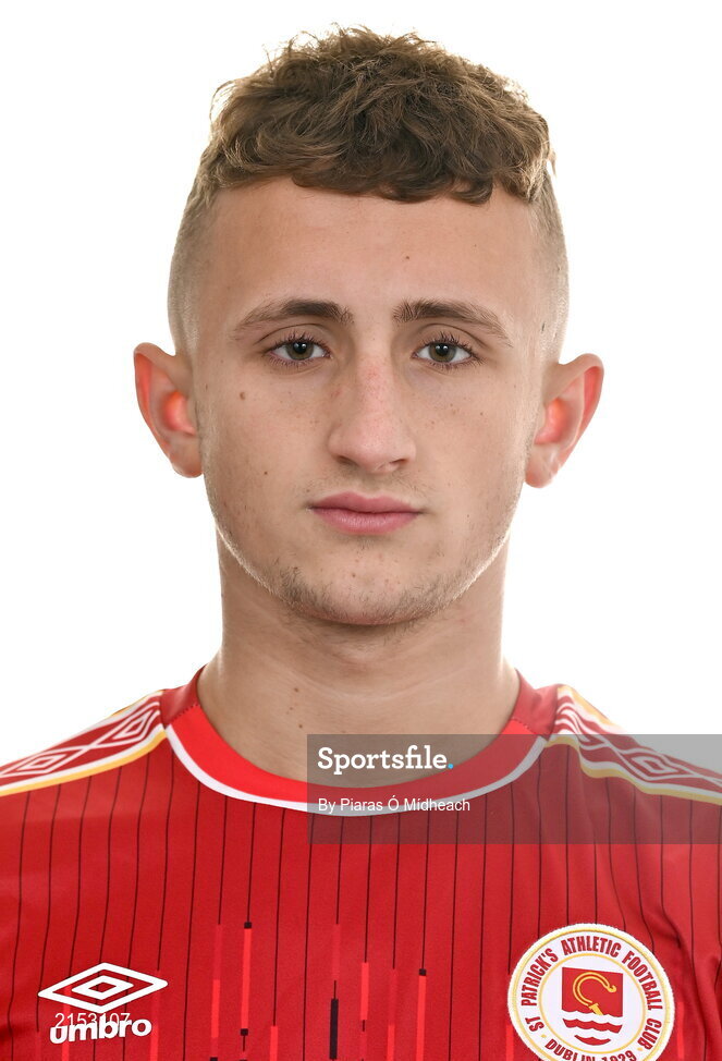 31 January 2022; Sam Curtis poses for a portrait during a St Patrick's Athletic squad portrait session at Ballyoulster United Football Club, in Kildare. Photo by Piaras Ó Mídheach/Sportsfile