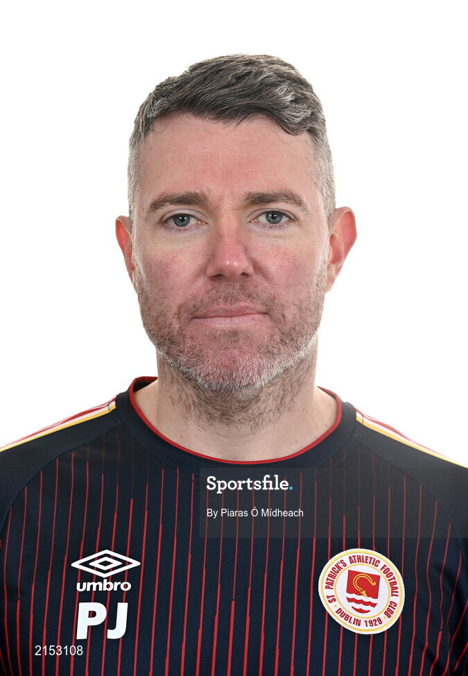 31 January 2022; Goalkeeping coach Pat Jennings poses for a portrait during a St Patrick's Athletic squad portrait session at Ballyoulster United Football Club, in Kildare. Photo by Piaras Ó Mídheach/Sportsfile