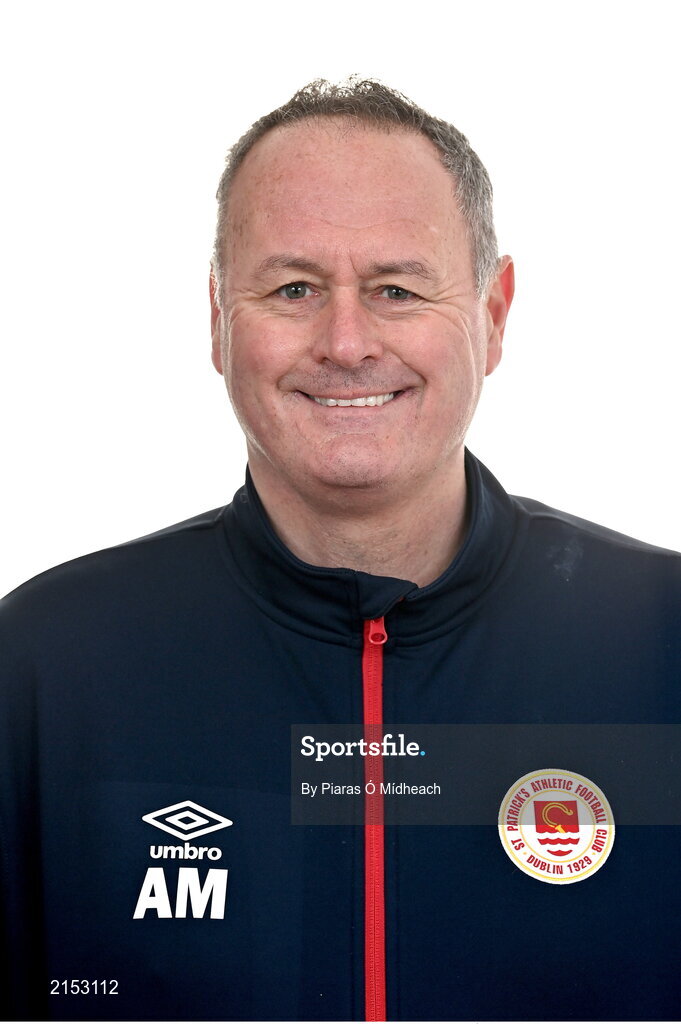 31 January 2022; Technical director Alan Mathews poses for a portrait during a St Patrick's Athletic squad portrait session at Ballyoulster United Football Club, in Kildare. Photo by Piaras Ó Mídheach/Sportsfile