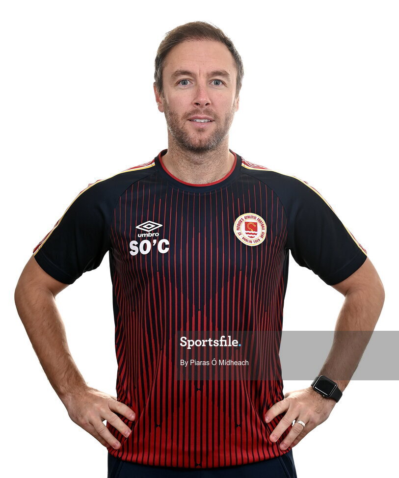 31 January 2022; Coach Sean O'Connor poses for a portrait during a St Patrick's Athletic squad portrait session at Ballyoulster United Football Club, in Kildare. Photo by Piaras Ó Mídheach/Sportsfile