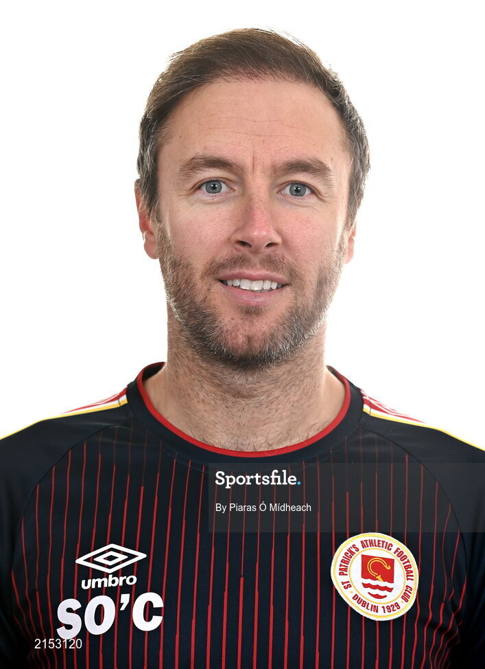 31 January 2022; Coach Sean O'Connor poses for a portrait during a St Patrick's Athletic squad portrait session at Ballyoulster United Football Club, in Kildare. Photo by Piaras Ó Mídheach/Sportsfile