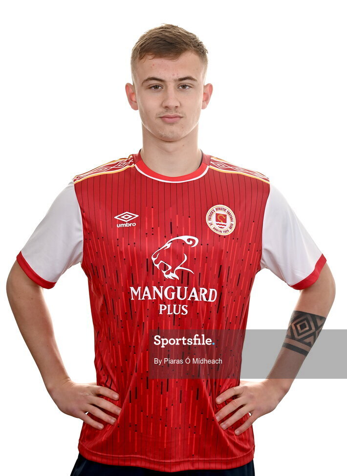 31 January 2022; Ben Curtis poses for a portrait during a St Patrick's Athletic squad portrait session at Ballyoulster United Football Club, in Kildare. Photo by Piaras Ó Mídheach/Sportsfile