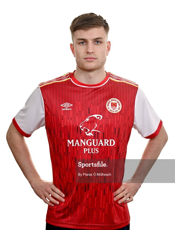 31 January 2022; Cian Kelly poses for a portrait during a St Patrick's Athletic squad portrait session at Ballyoulster United Football Club, in Kildare. Photo by Piaras Ó Mídheach/Sportsfile