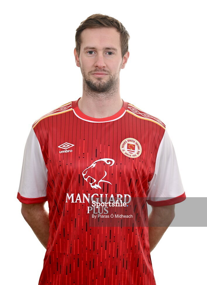 31 January 2022; Billy King poses for a portrait during a St Patrick's Athletic squad portrait session at Ballyoulster United Football Club, in Kildare. Photo by Piaras Ó Mídheach/Sportsfile
