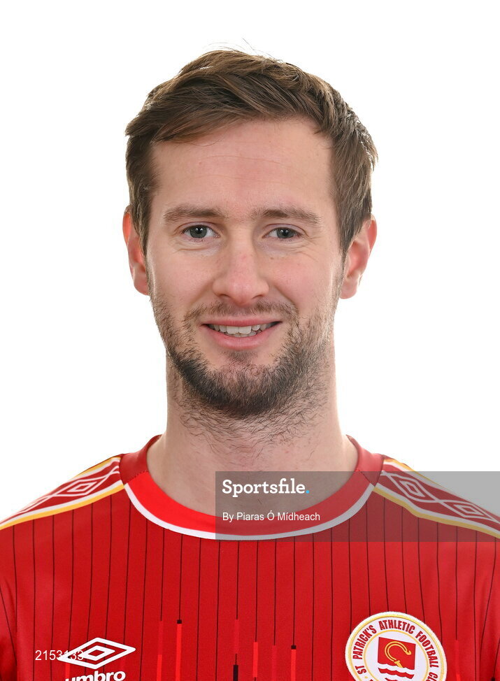 31 January 2022; Billy King poses for a portrait during a St Patrick's Athletic squad portrait session at Ballyoulster United Football Club, in Kildare. Photo by Piaras Ó Mídheach/Sportsfile