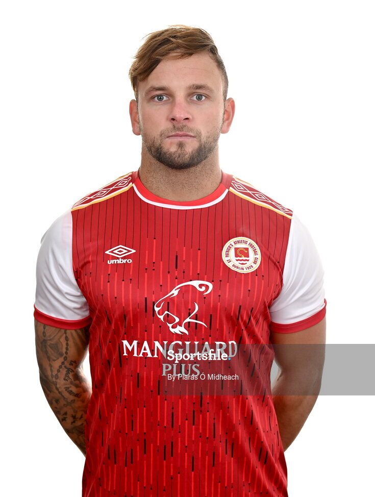 31 January 2022; Paddy Barrett poses for a portrait during a St Patrick's Athletic squad portrait session at Ballyoulster United Football Club, in Kildare. Photo by Piaras Ó Mídheach/Sportsfile