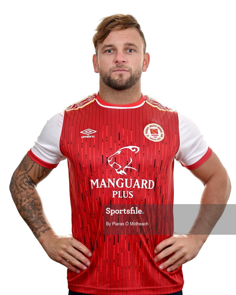 31 January 2022; Paddy Barrett poses for a portrait during a St Patrick's Athletic squad portrait session at Ballyoulster United Football Club, in Kildare. Photo by Piaras Ó Mídheach/Sportsfile