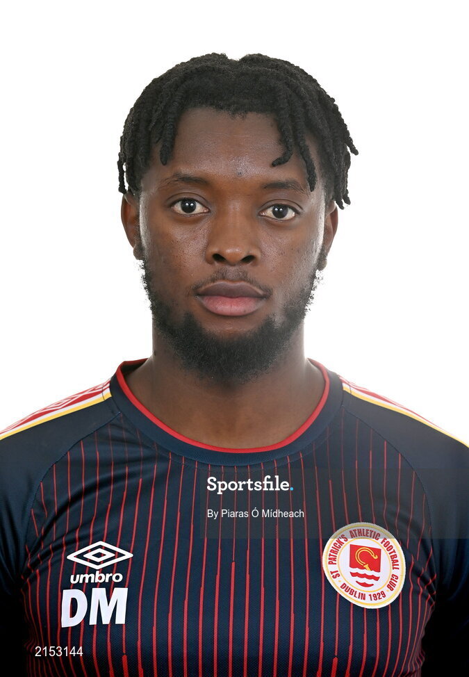 31 January 2022; Athletic therapist David Mugalu poses for a portrait during a St Patrick's Athletic squad portrait session at Ballyoulster United Football Club, in Kildare. Photo by Piaras Ó Mídheach/Sportsfile