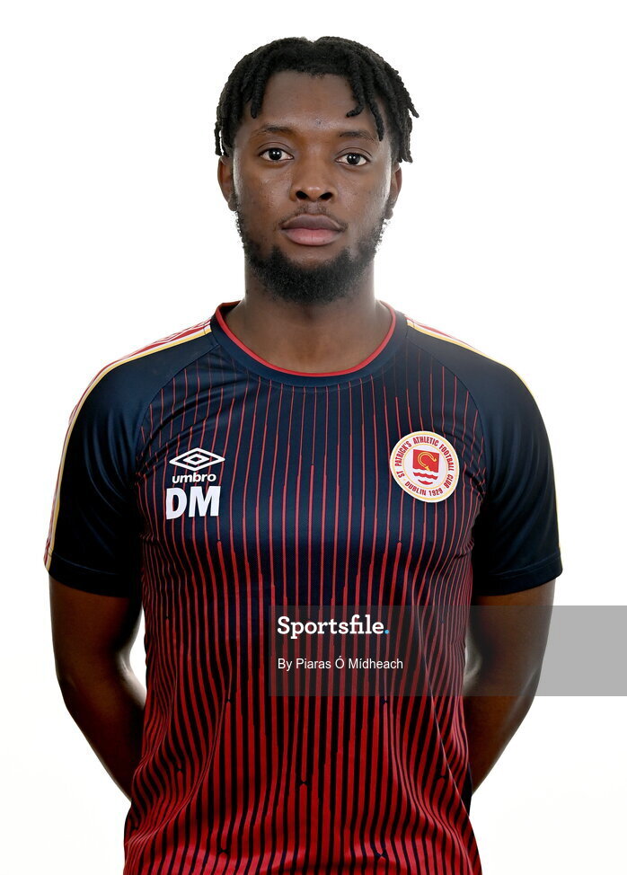 31 January 2022; Athletic therapist David Mugalu poses for a portrait during a St Patrick's Athletic squad portrait session at Ballyoulster United Football Club, in Kildare. Photo by Piaras Ó Mídheach/Sportsfile