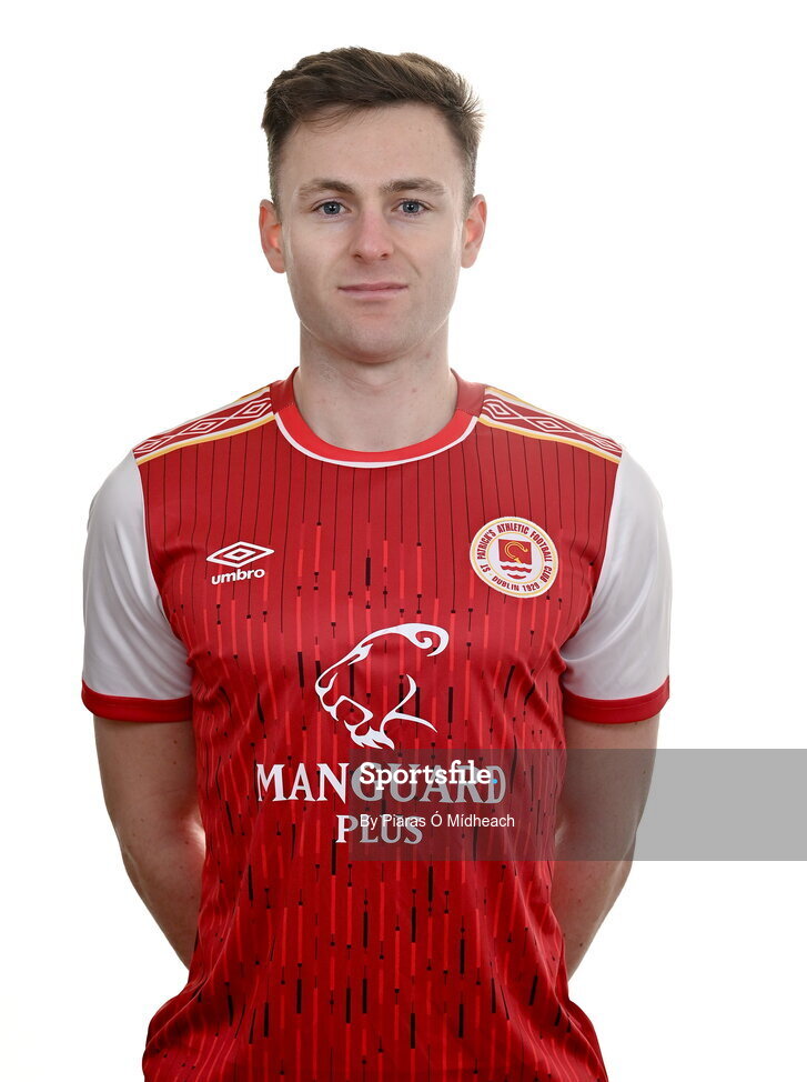 31 January 2022; Jason McClelland poses for a portrait during a St Patrick's Athletic squad portrait session at Ballyoulster United Football Club, in Kildare. Photo by Piaras Ó Mídheach/Sportsfile