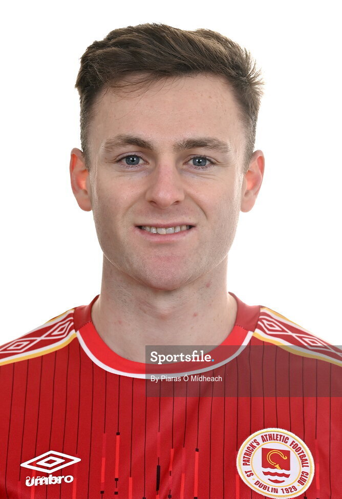 31 January 2022; Jason McClelland poses for a portrait during a St Patrick's Athletic squad portrait session at Ballyoulster United Football Club, in Kildare. Photo by Piaras Ó Mídheach/Sportsfile