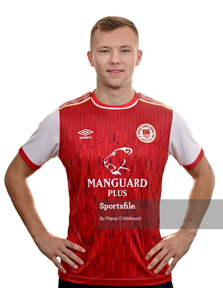31 January 2022; Jamie Lennon poses for a portrait during a St Patrick's Athletic squad portrait session at Ballyoulster United Football Club, in Kildare. Photo by Piaras Ó Mídheach/Sportsfile
