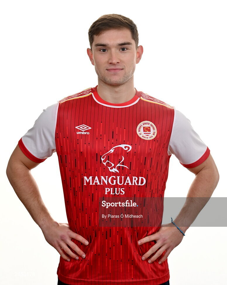 31 January 2022; Anto Breslin poses for a portrait during a St Patrick's Athletic squad portrait session at Ballyoulster United Football Club, in Kildare. Photo by Piaras Ó Mídheach/Sportsfile