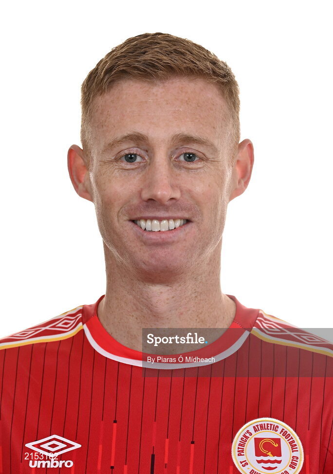 31 January 2022; Eoin Doyle poses for a portrait during a St Patrick's Athletic squad portrait session at Ballyoulster United Football Club, in Kildare. Photo by Piaras Ó Mídheach/Sportsfile