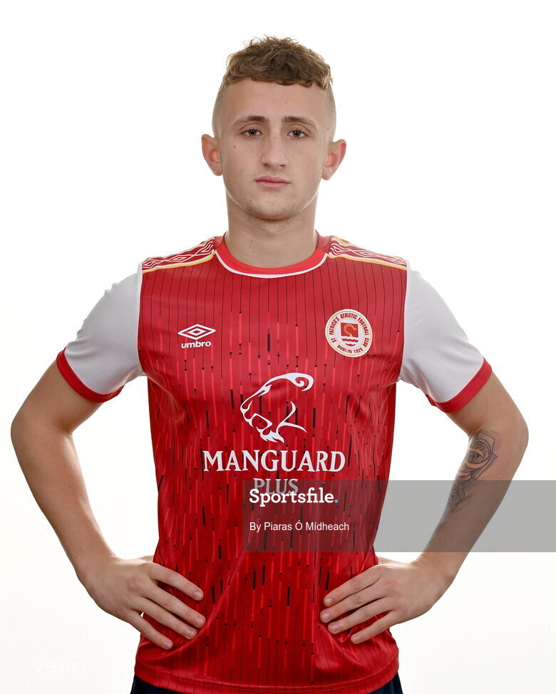 31 January 2022; Sam Curtis poses for a portrait during a St Patrick's Athletic squad portrait session at Ballyoulster United Football Club, in Kildare. Photo by Piaras Ó Mídheach/Sportsfile
