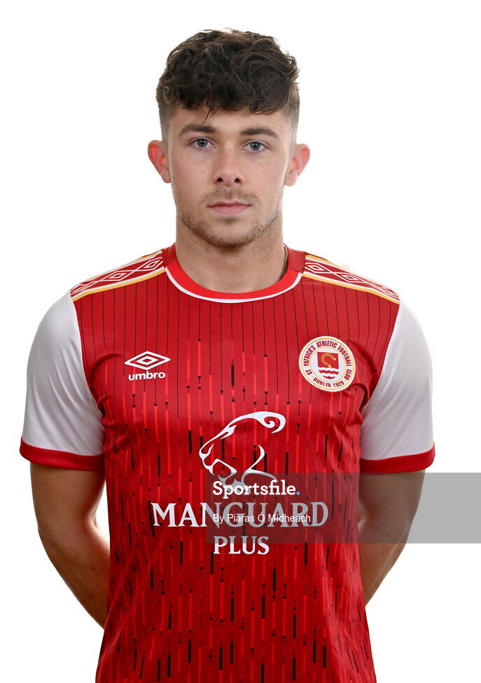 31 January 2022; Adam O'Reilly poses for a portrait during a St Patrick's Athletic squad portrait session at Ballyoulster United Football Club, in Kildare. Photo by Piaras Ó Mídheach/Sportsfile