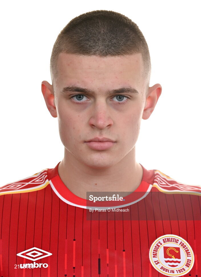 31 January 2022; Adam Murphy poses for a portrait during a St Patrick's Athletic squad portrait session at Ballyoulster United Football Club, in Kildare. Photo by Piaras Ó Mídheach/Sportsfile