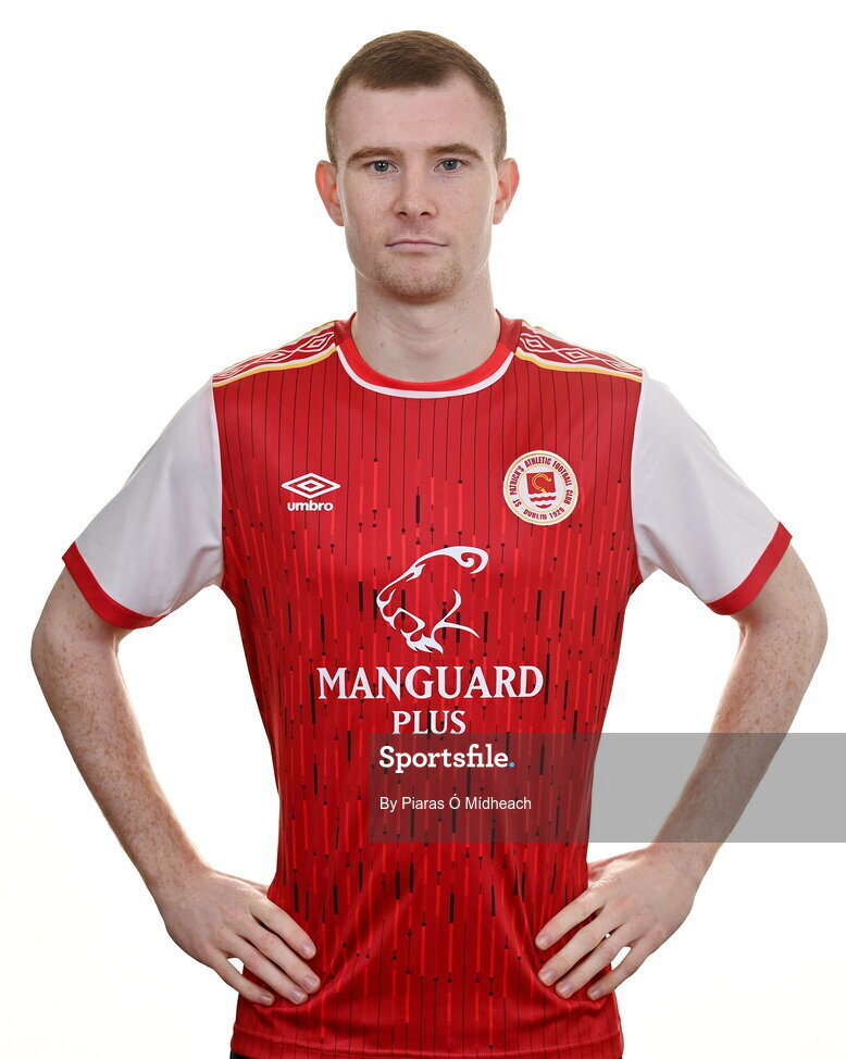 31 January 2022; Mark Doyle poses for a portrait during a St Patrick's Athletic squad portrait session at Ballyoulster United Football Club, in Kildare. Photo by Piaras Ó Mídheach/Sportsfile